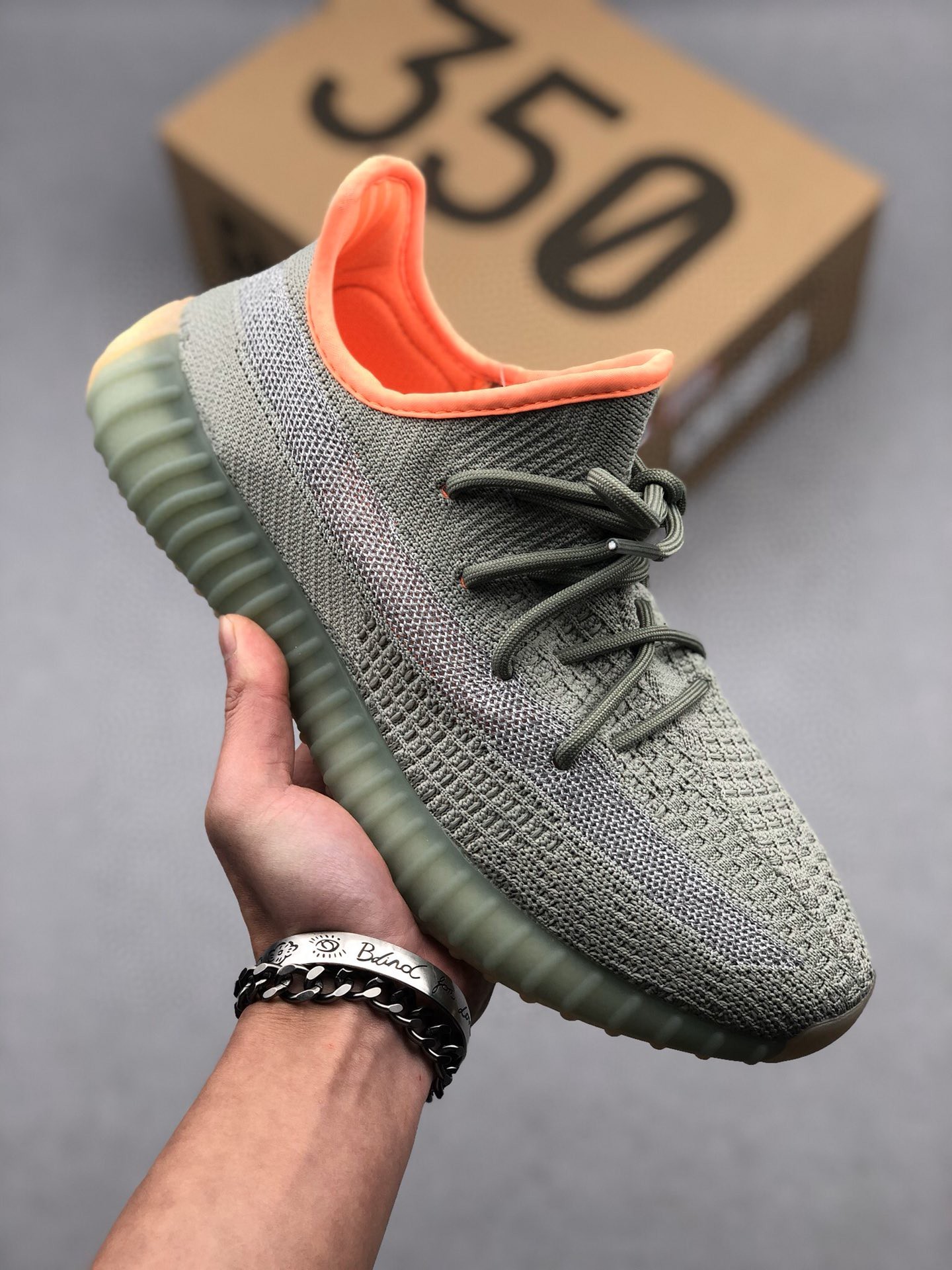 『纯原银河』 yezzy 350 v2 灰橙 侧透满天星 椰子350 fx9035 - 莆田
